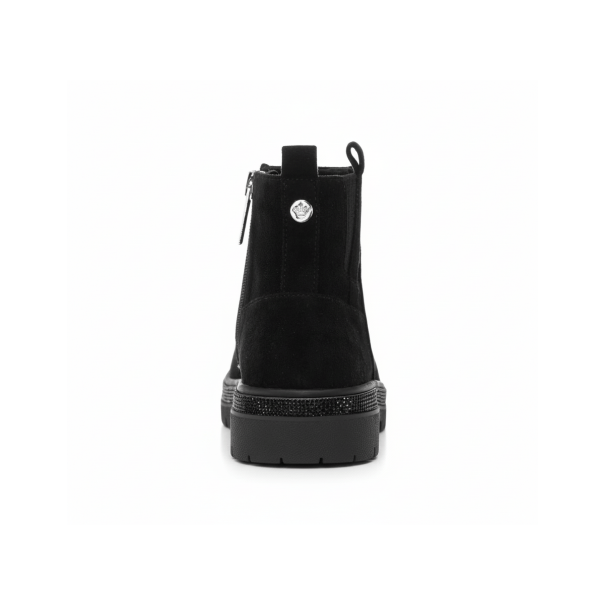 Nina Girls Evan Black Microsuede/Glitter