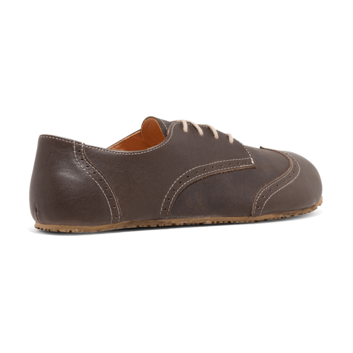 No-Nonsense Barefoot Men's O2 Broque Wingtip Chocolate Brown