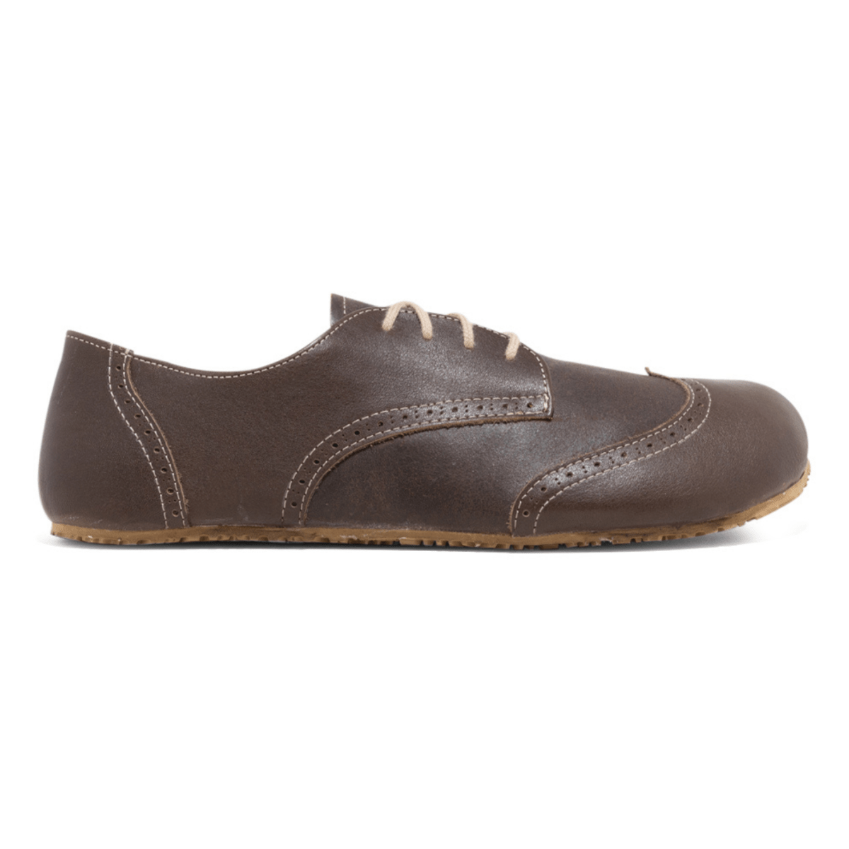 No-Nonsense Barefoot Men's O2 Broque Wingtip Chocolate Brown