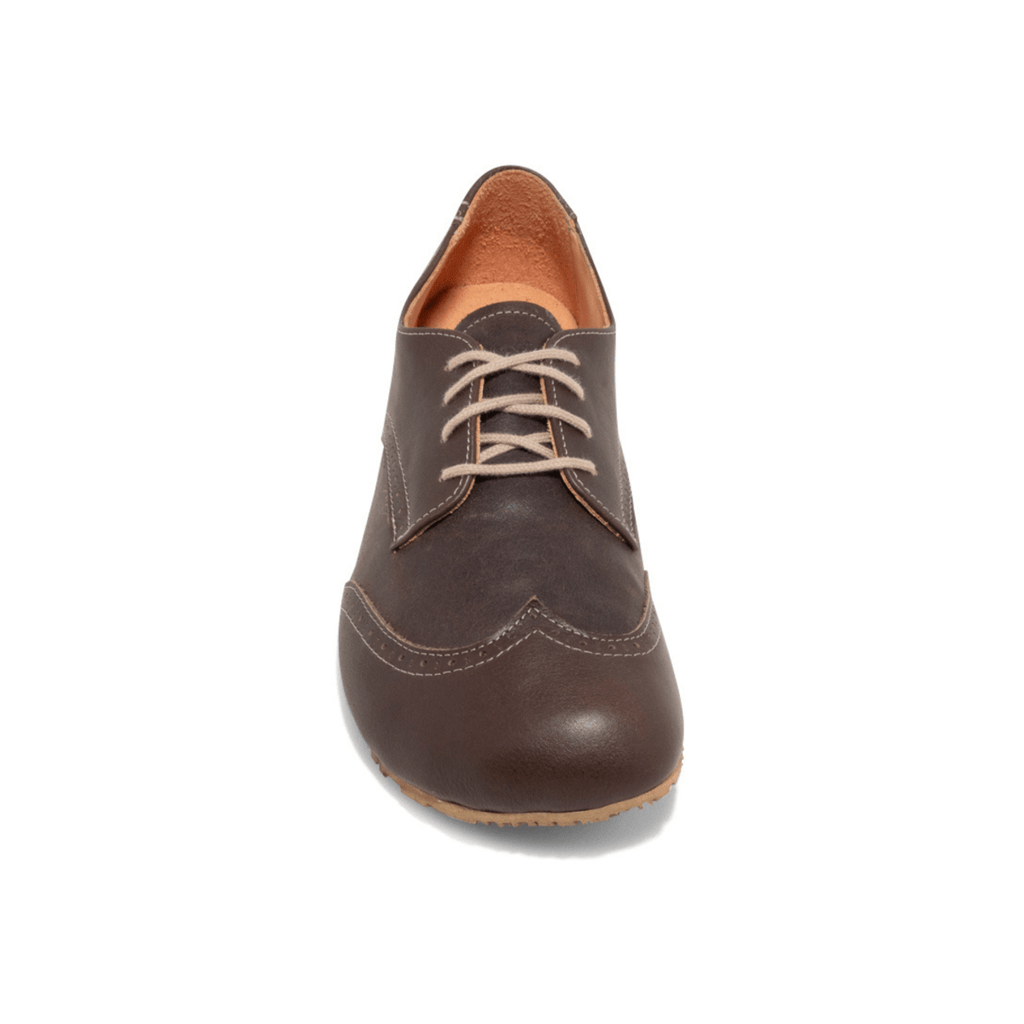 No-Nonsense Barefoot Men's O2 Broque Wingtip Chocolate Brown
