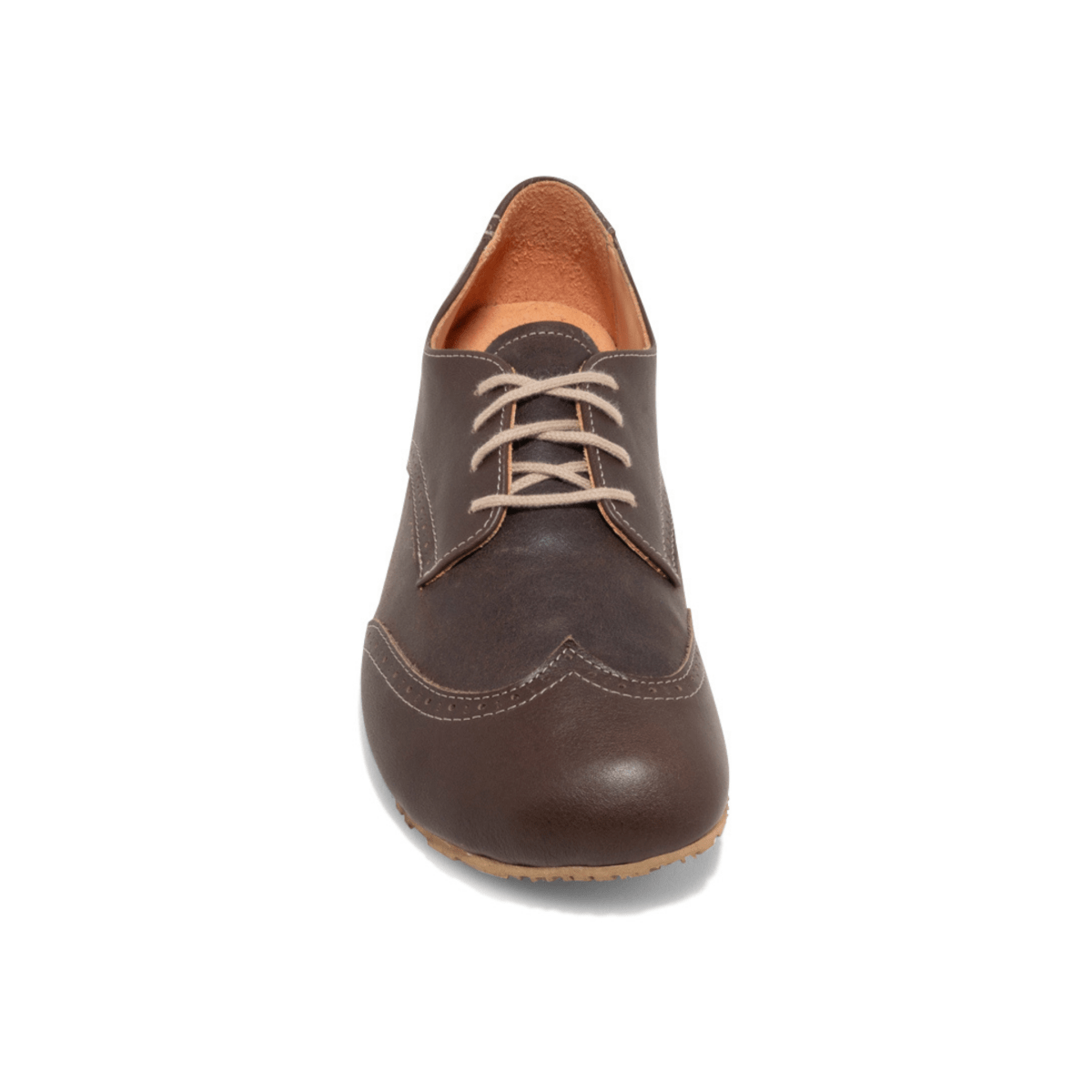 No-Nonsense Barefoot Men's O2 Broque Wingtip Chocolate Brown