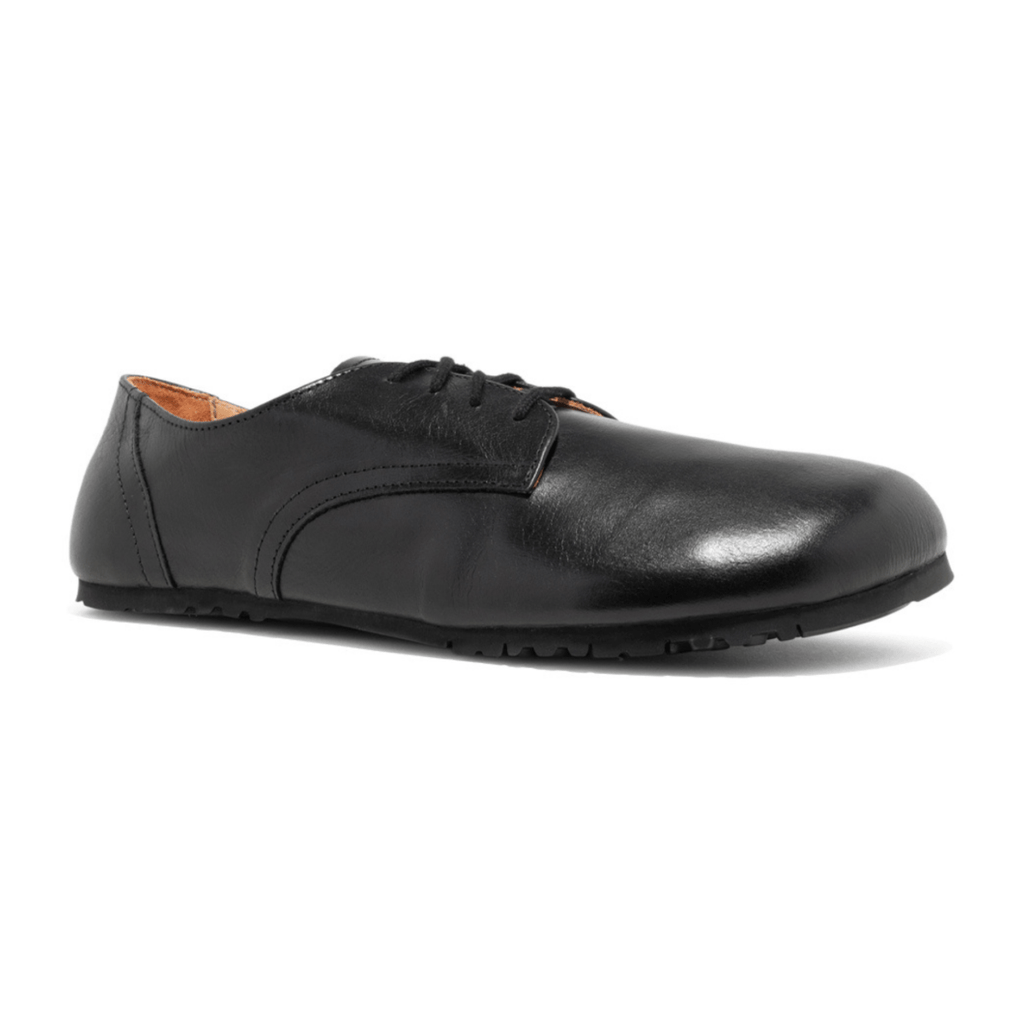 No-Nonsense Barefoot Men's S-L Smooth Laced Tar Black