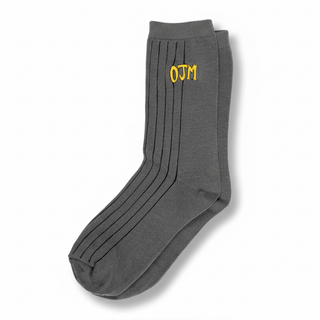 Old Jewish Men Men's Big Head Dress Socks Dark Grey