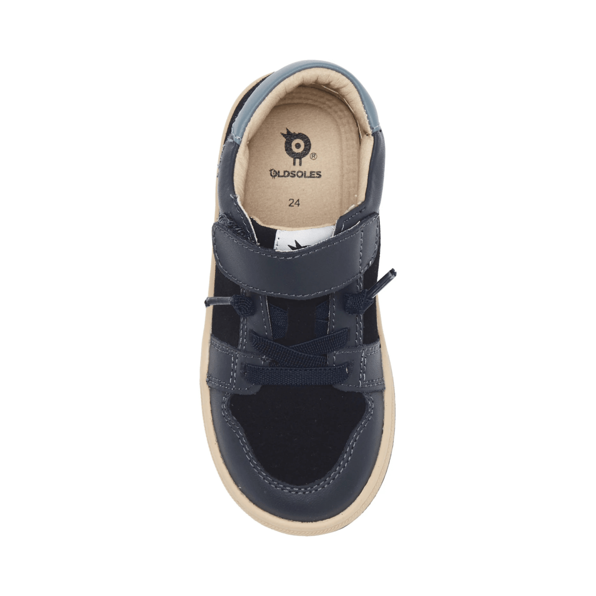 Old Soles Boys City Trainer Navy/Indigo Leather