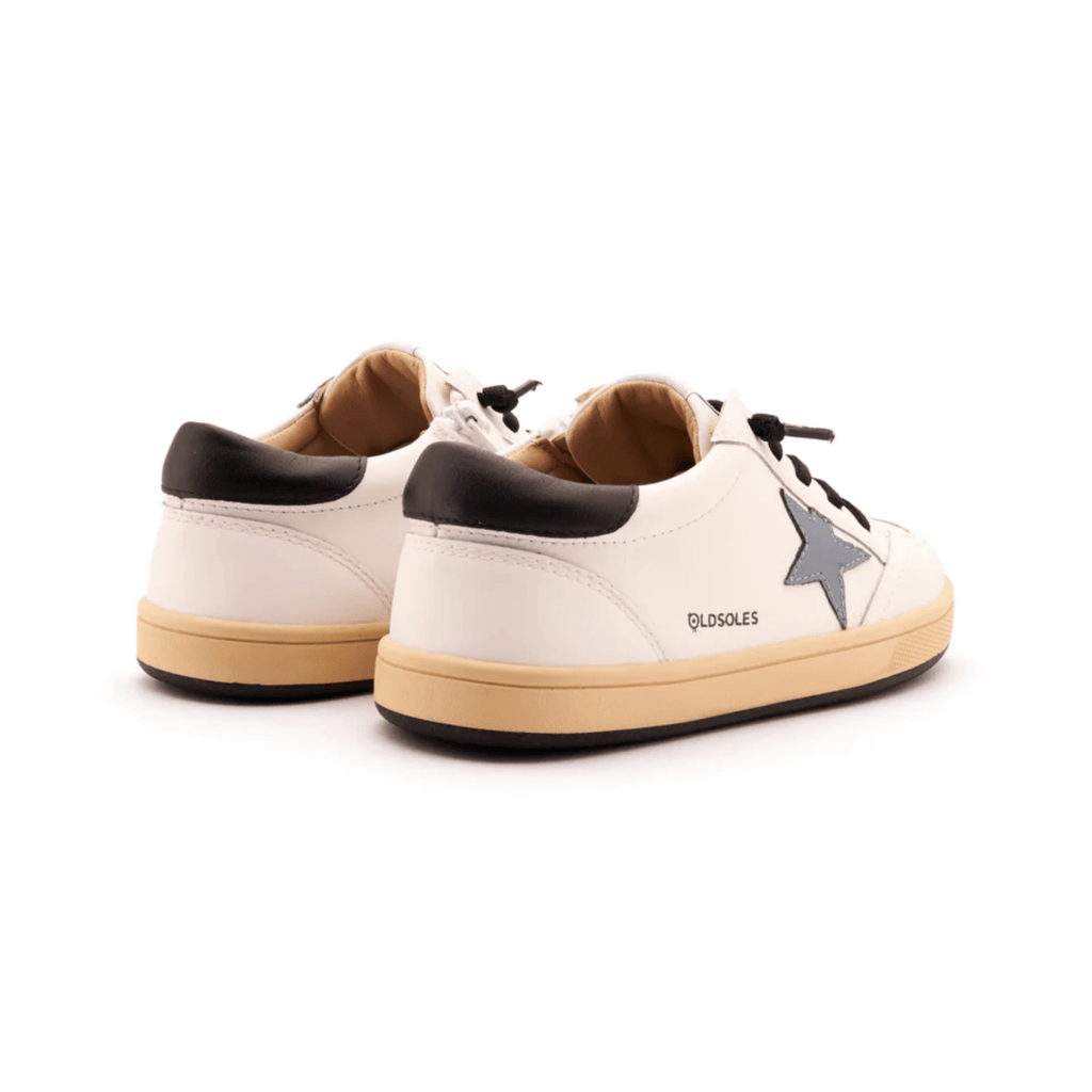 Old Soles Girls Platinum Runner Snow/Indigo/Black