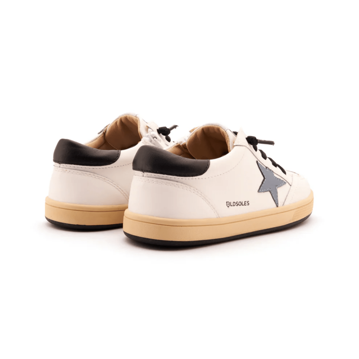 Old Soles Girls Platinum Runner Snow/Indigo/Black