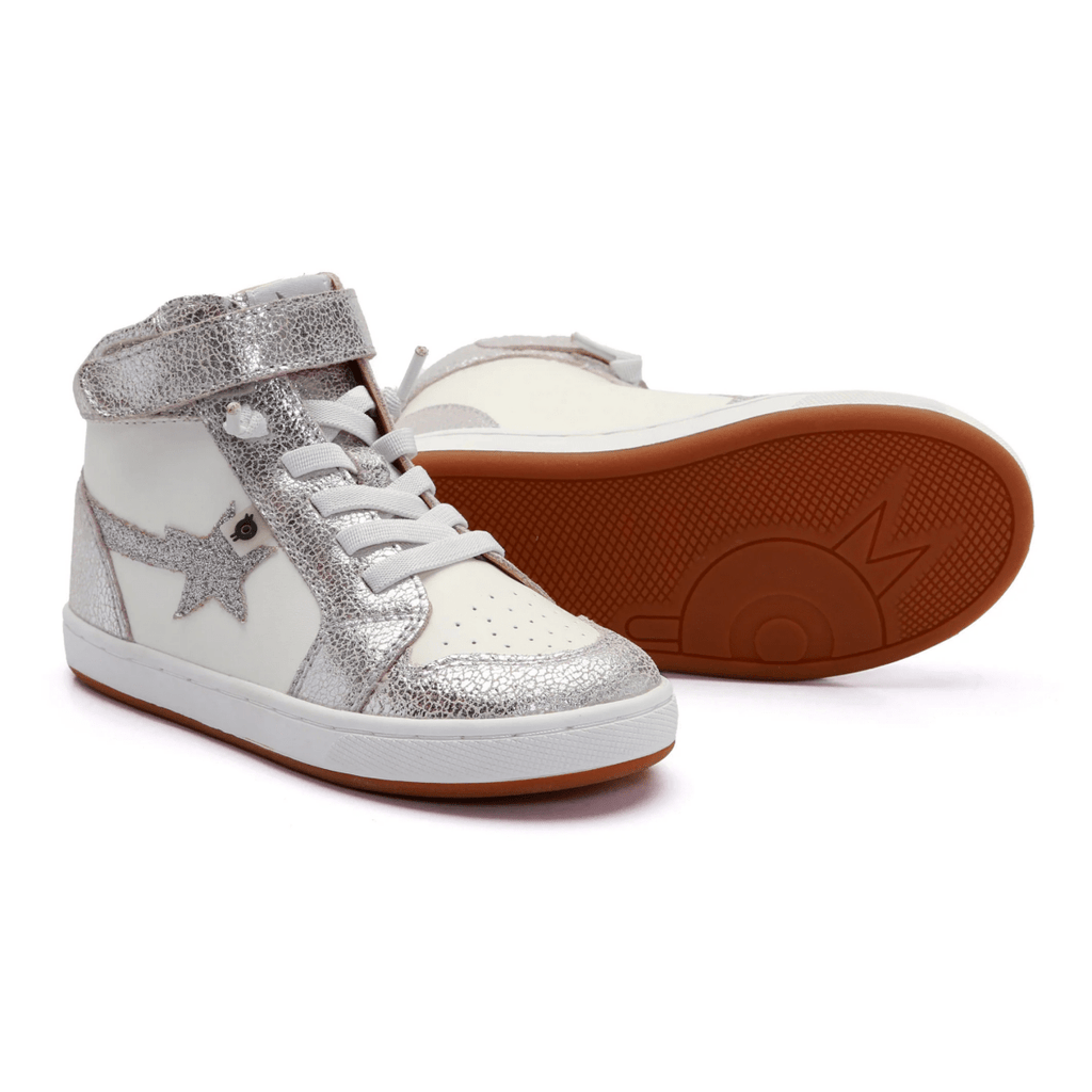 Old Soles Toddlers (Sizes 26-31) 1007 Team Star White/Silver Crackle