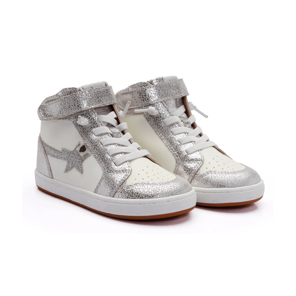 Old Soles Toddlers (Sizes 26-31) 1007 Team Star White/Silver Crackle