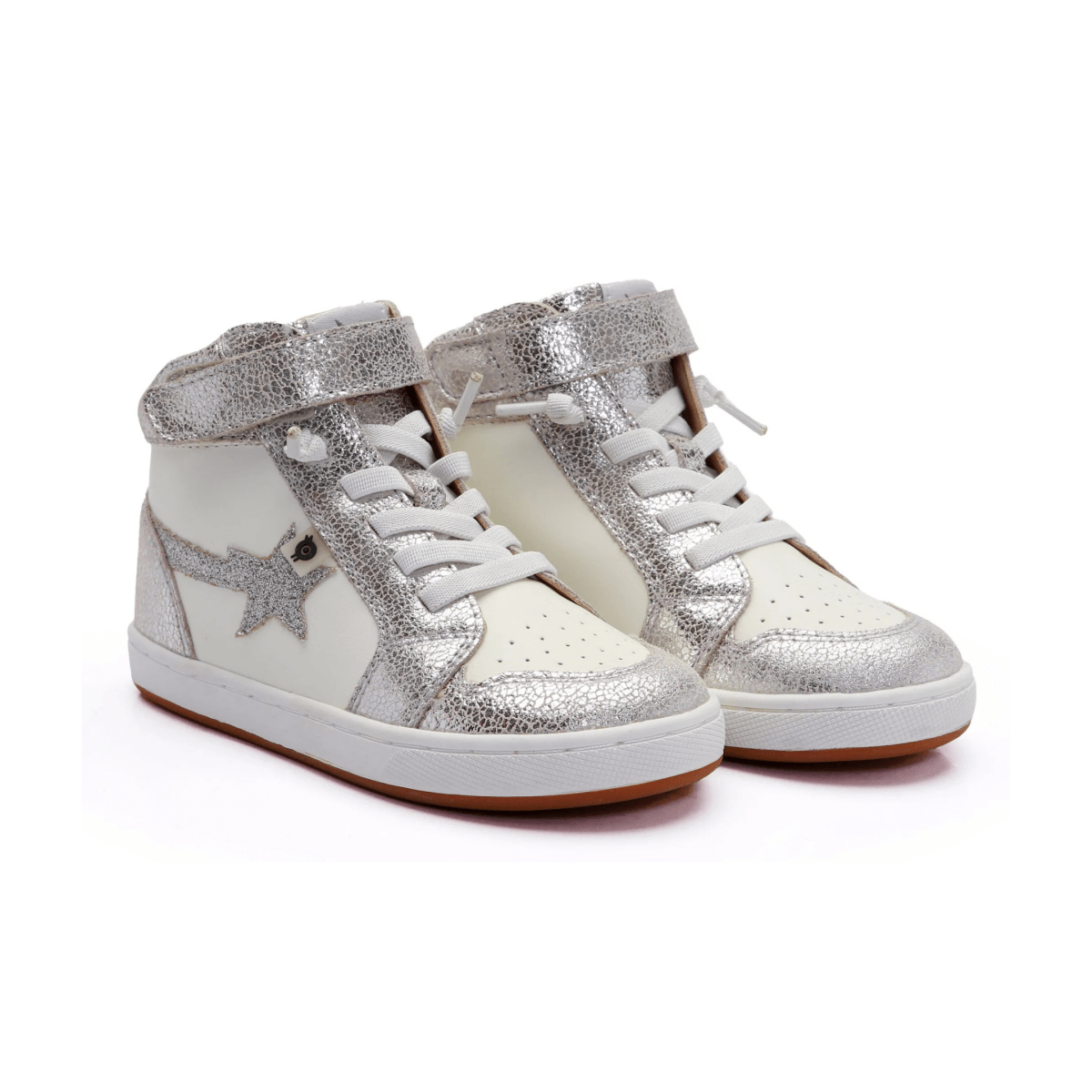 Old Soles Toddlers (Sizes 26-31) 1007 Team Star White/Silver Crackle