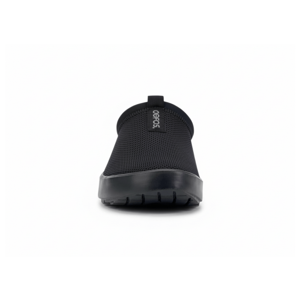 OOFOS Men's OOcoozie Sport Mule Black Mesh