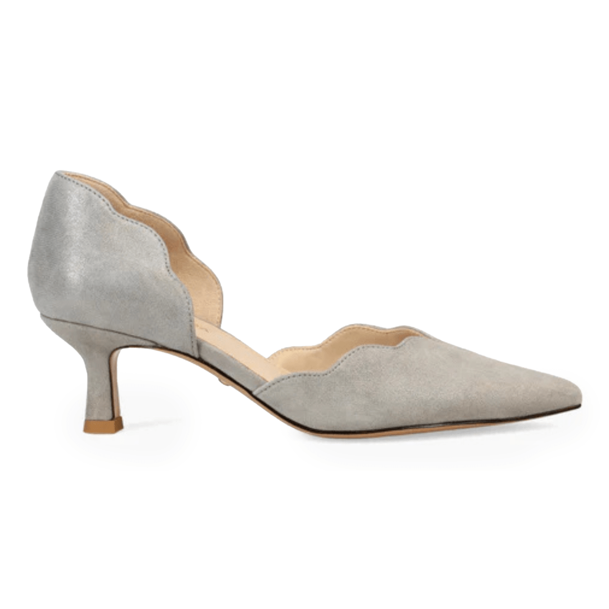 Pelle Moda Women's Keala Pewter Shimmer Suede