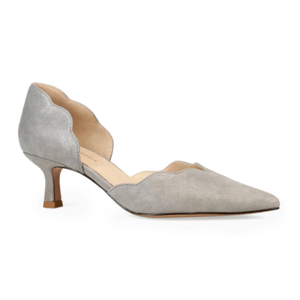 Pelle Moda Women's Keala Pewter Shimmer Suede