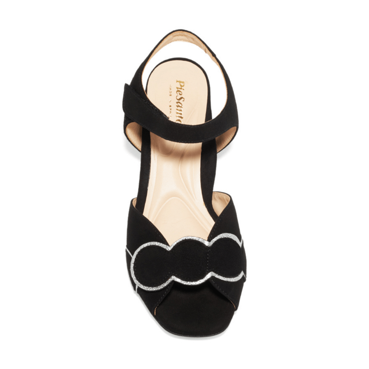 PieSanto Women's 250021 Black/Pewter Suede