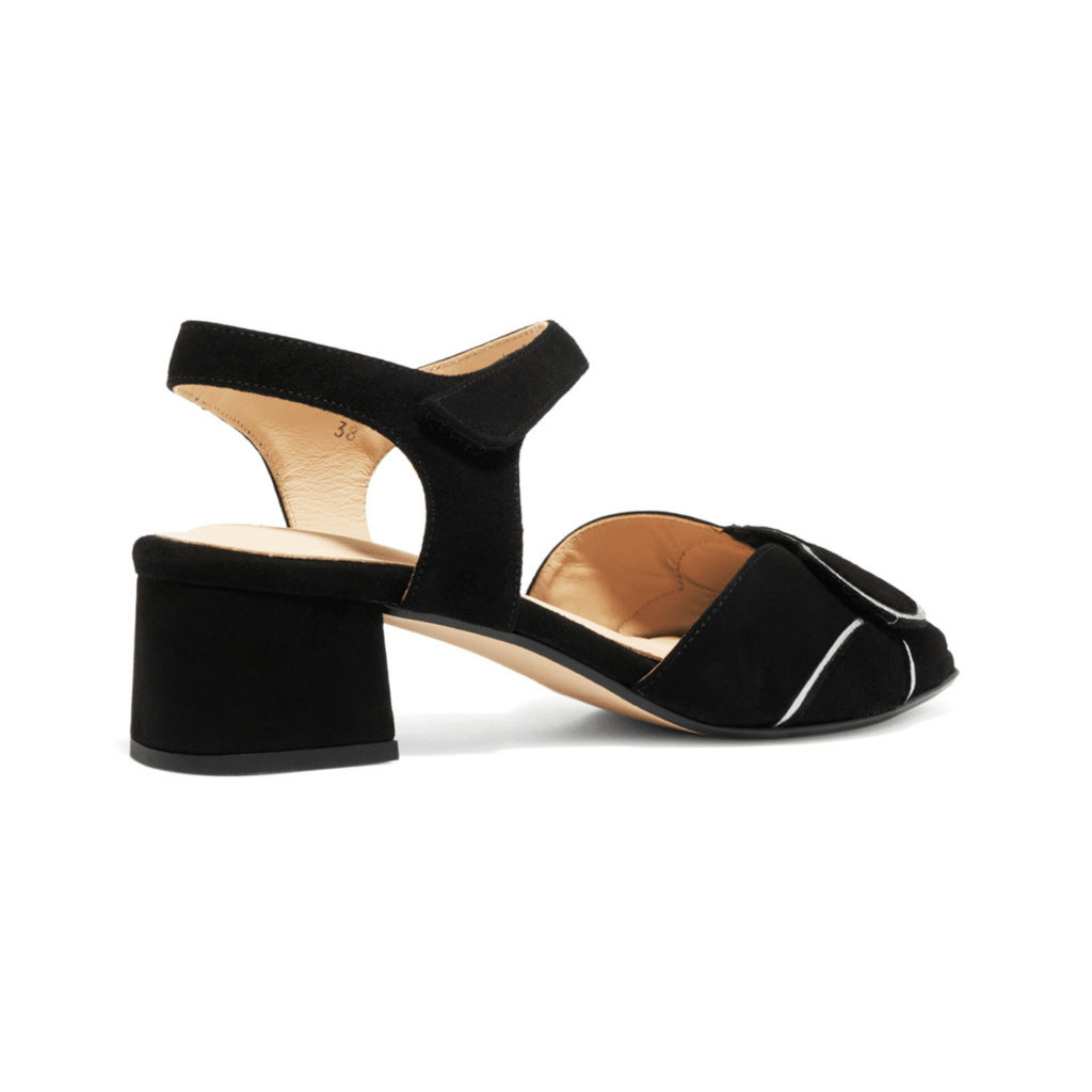 PieSanto Women's 250021 Black/Pewter Suede