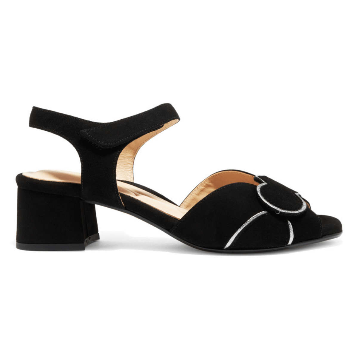 PieSanto Women's 250021 Black/Pewter Suede