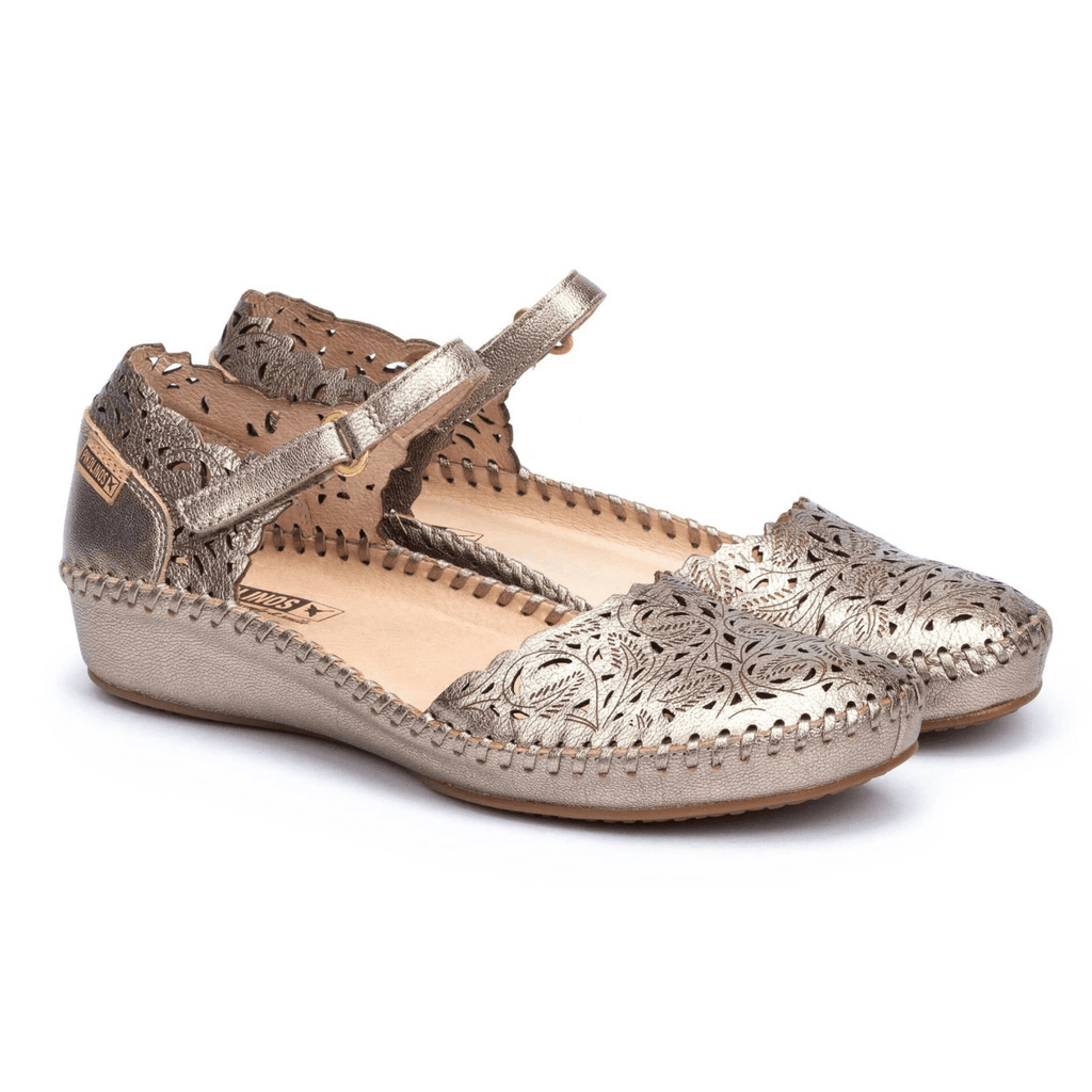Pikolinos Women's P Vallarta Mary Jane Stone Metallic Leather