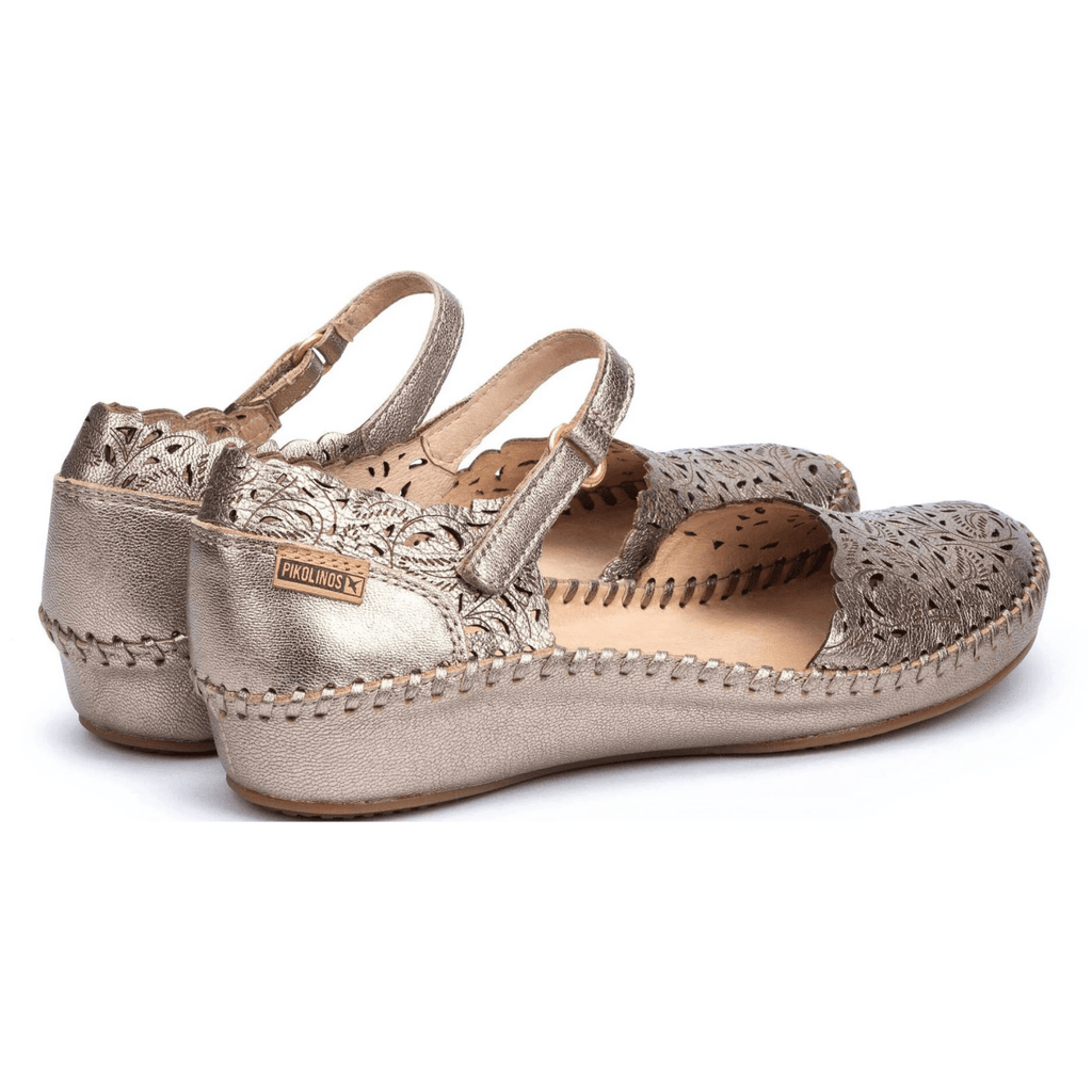 Pikolinos Women's P Vallarta Mary Jane Stone Metallic Leather