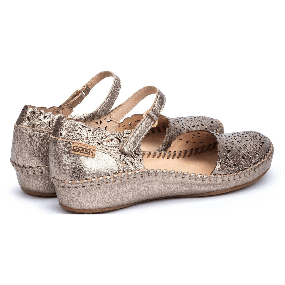 Pikolinos Women's P Vallarta Mary Jane Stone Metallic Leather