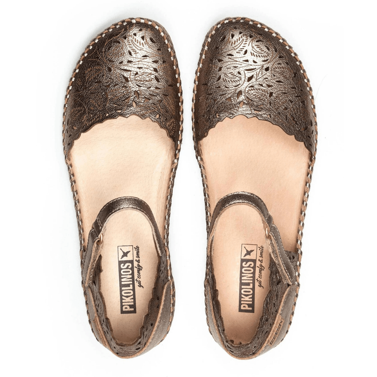 Pikolinos Women's P Vallarta Mary Jane Stone Metallic Leather