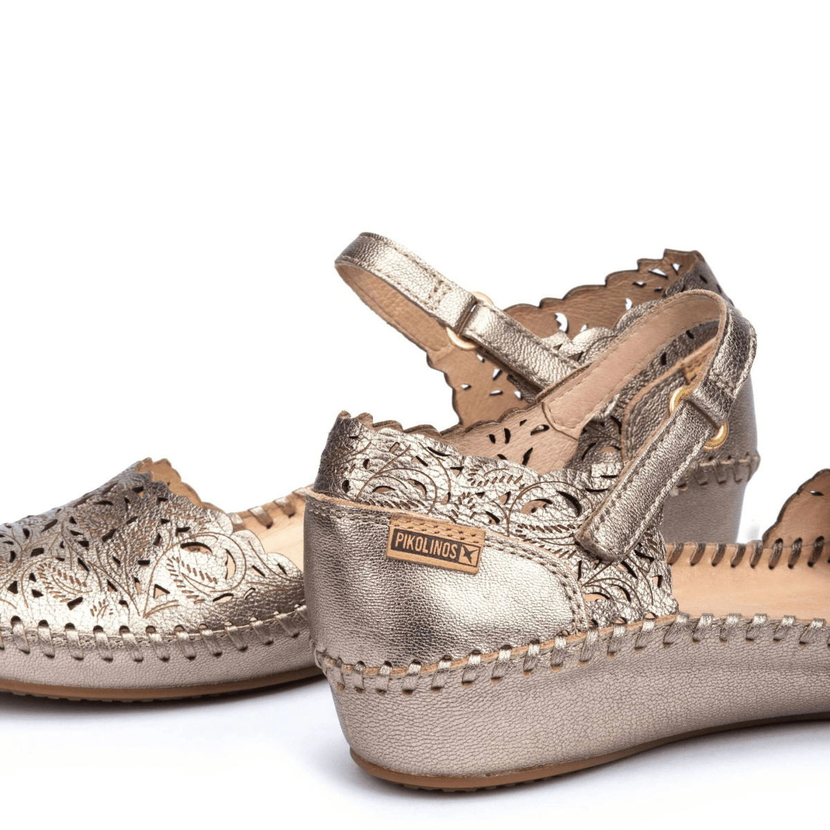 Pikolinos Women's P Vallarta Mary Jane Stone Metallic Leather
