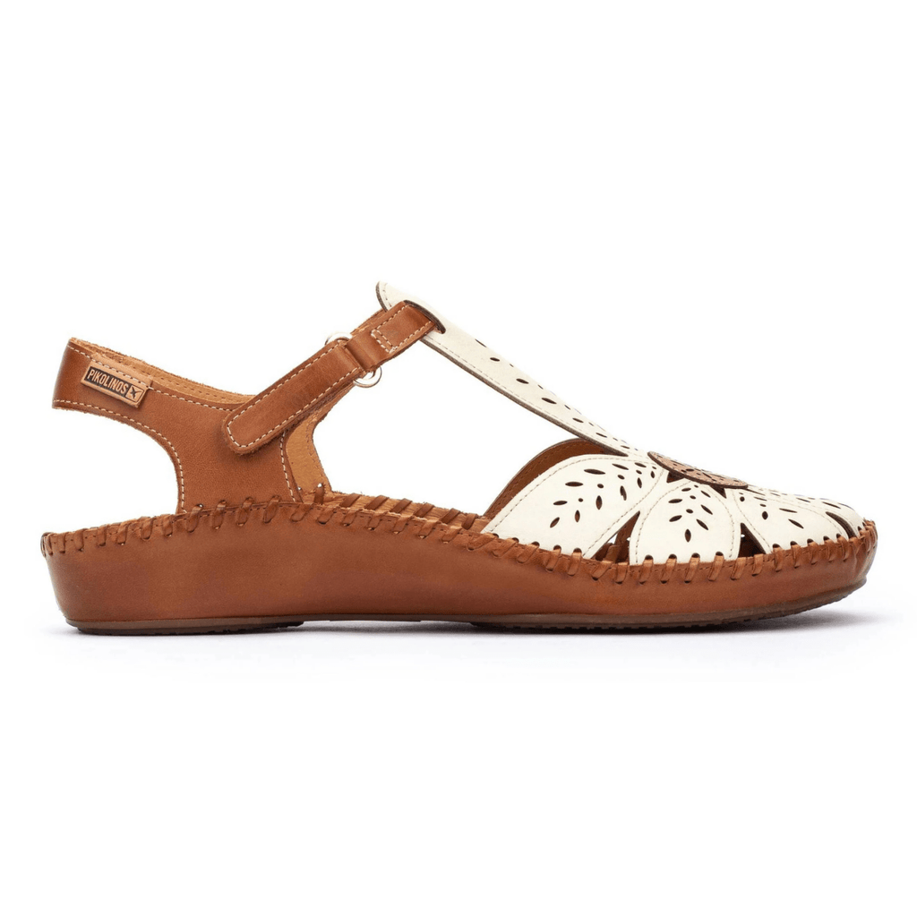 Pikolinos Women's P Vallarta T-Strap Nata/White Leather