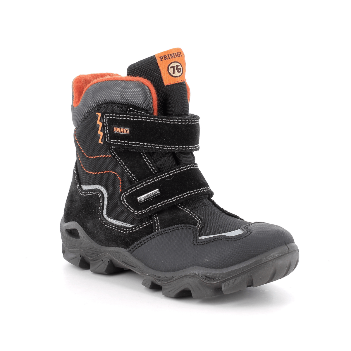 Primigi Boys (Sizes 29-30) 2392000 Black/Orange/Grey Gore-Tex
