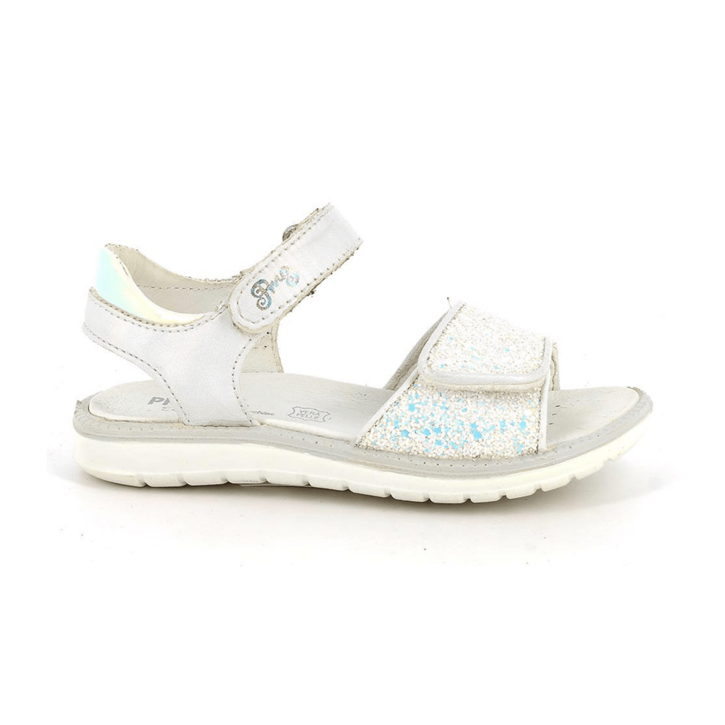 Primigi Girls (Sizes 26-30) White/Sky Blue Glitter