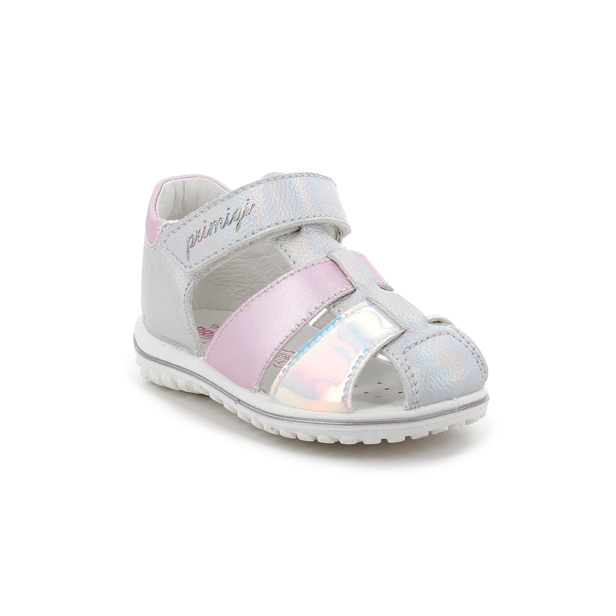 Primigi Toddlers (Sizes 22-26) 1363544 White/Pink/Platinum Shimmer Fisherman