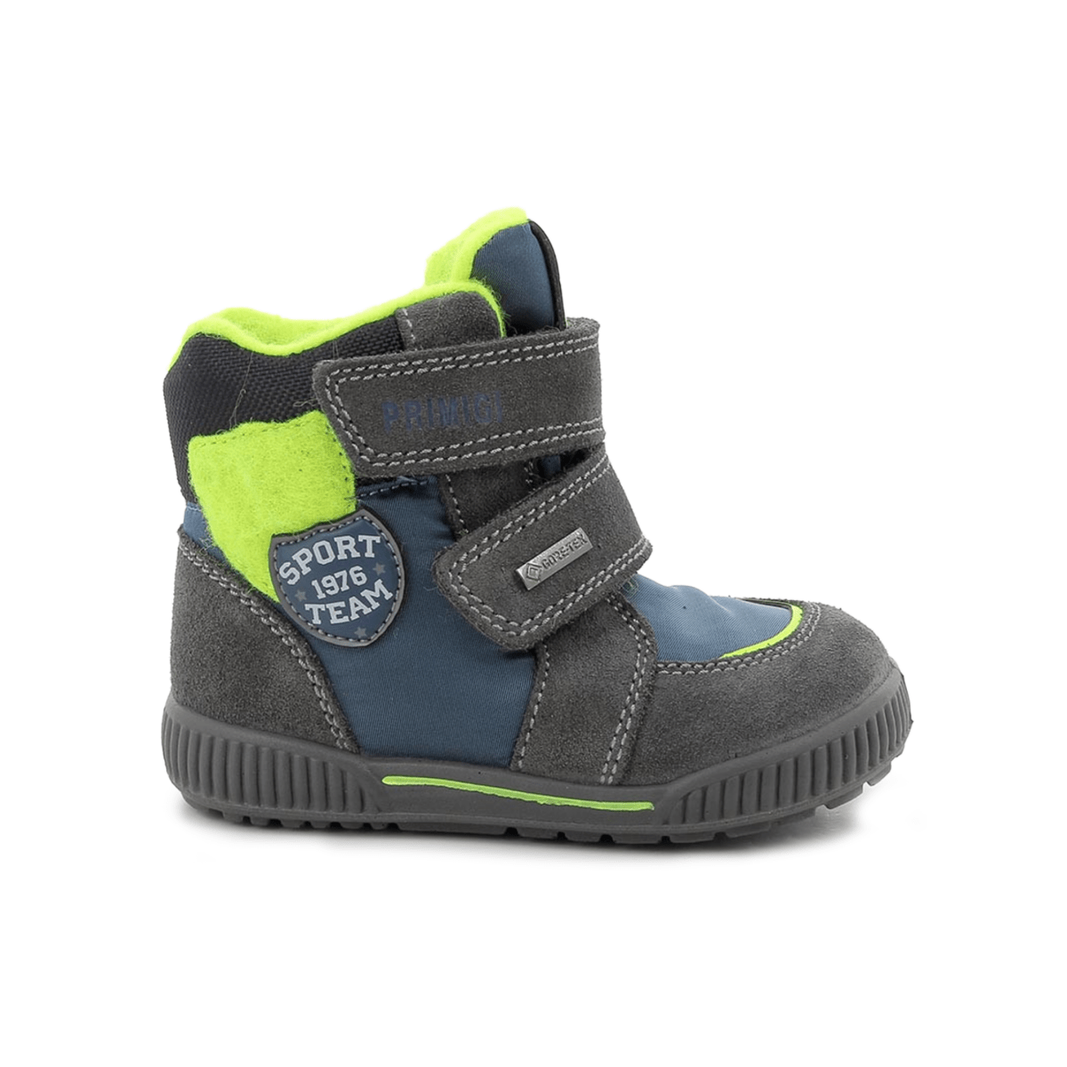 Primigi Toddlers (Sizes 22-26) 8861411 Grey/Navy/Lime Suede Gore-Tex