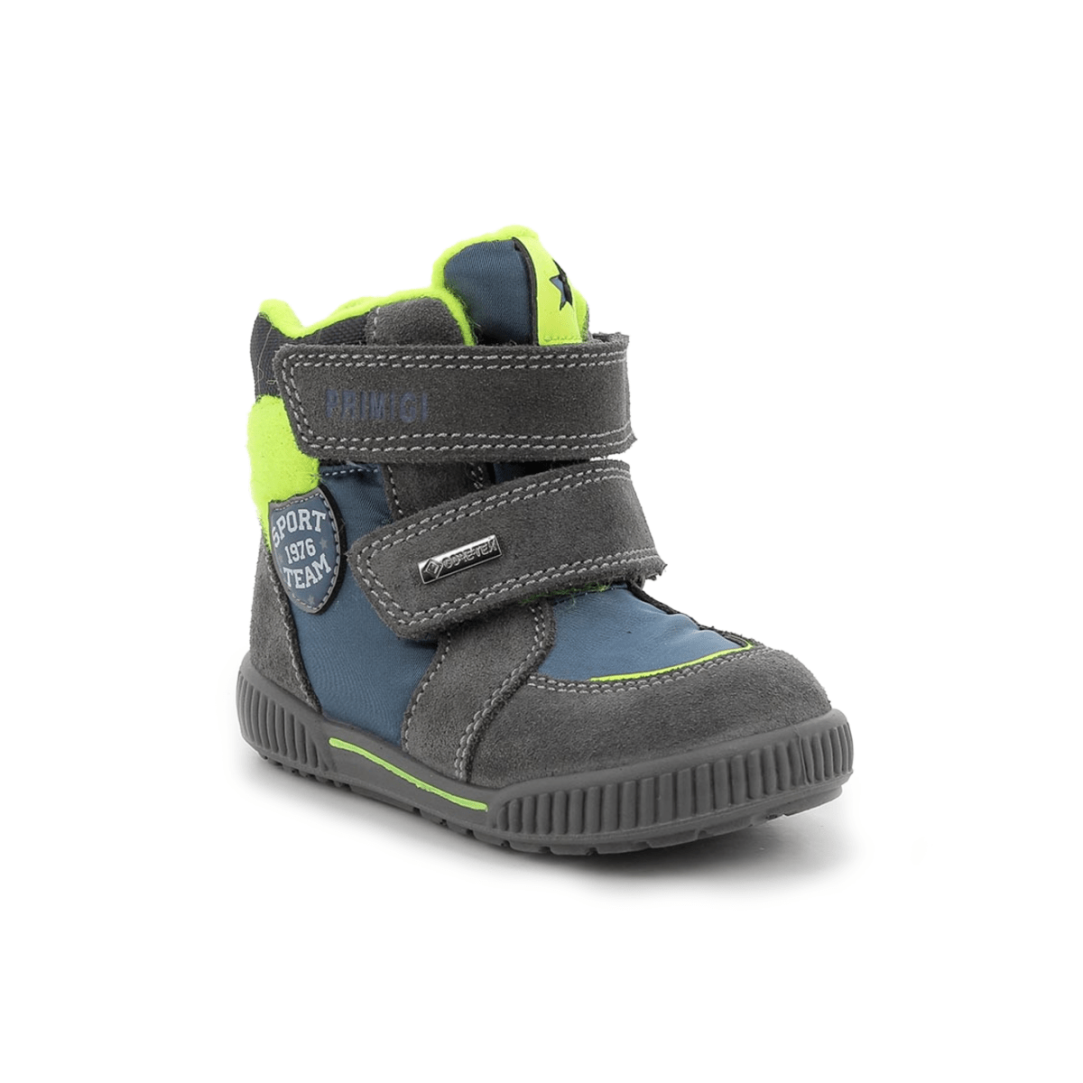 Primigi Toddlers (Sizes 22-26) 8861411 Grey/Navy/Lime Suede Gore-Tex